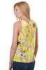FLORAL AND BIRD PRINT VEST TOP